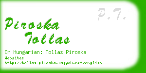 piroska tollas business card